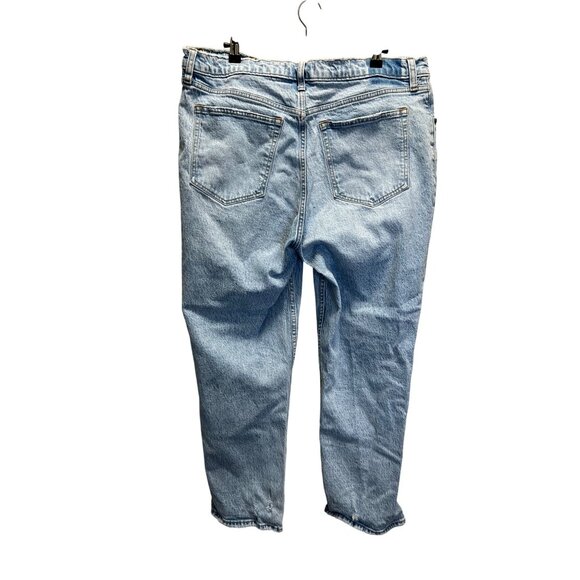 Abercrombie & Fitch 90s Straight Ultra High Rise Light Wash Jeans Size 33 - Picture 2 of 8